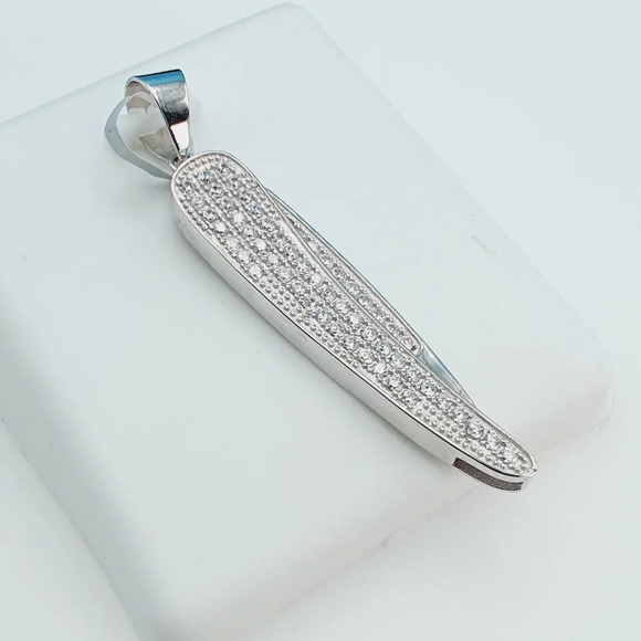"925 Sterling Silver Cubic Zirconia Pendant, UU1P6A6061 - Picture 3 of 10